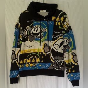 PAC-Man Hoodie All Over Print Kangaroo Pocket Medium